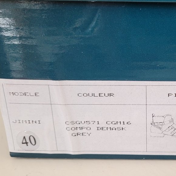 SOLD - MamZelle Black and Damask Grey Jimini Moto Boots EU 40/US 9.5 - Picture 9 of 10